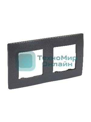 Рамка 2 поста антрацит ETIKA