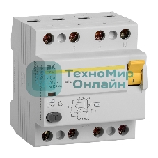 Выключатель дифференциального тока (УЗО) 4п 40А 100мА тип AC ВД1-63 IEK MDV10-4-040-100