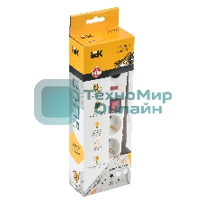 Сетевой фильтр IEK WFP10-16-03-01-N СФ-03К-выкл. 3 места 2Р + PE/1,5 метра 3х1 мм2