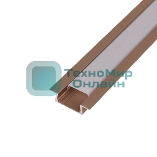 Комплект врезного алюминиевого профиля с рассеивателем Rexant 22х6 мм, 1 м, розовое золото