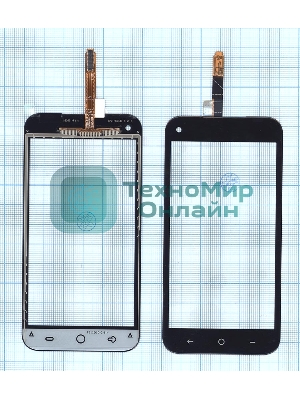 Сенсорное стекло (тачскрин) HF6-GP0 F6043018 ZR 1425 FPC-V1.0, черное