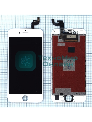 Дисплей Amperin для Apple iPhone 6S в сборе с тачскрином (IPS), белый