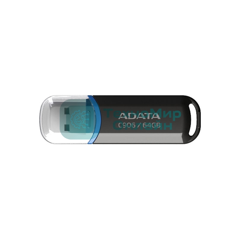 Флешка USB ADATA Classic C906 (AC906-64G-RBK), 64Gb, USB 2.0, R/W 15/5, черный/синий