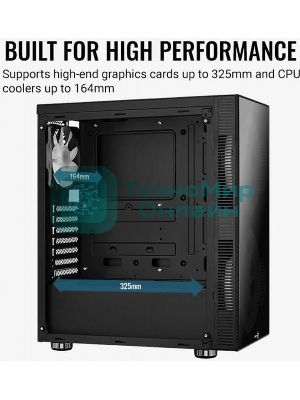 Компьютерный корпус Aerocool/Formula Python (3xUSB, 2xAudio, 0.5 мм,2x200 мм FAN, прозрачная стенка-закаленное стекло, ATX, без БП)