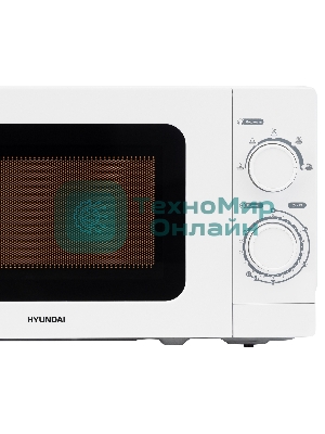 Микроволновая печь Hyundai HYM-M2064 белый, 20 л, 700 Вт, переключатели - поворотный механизм
