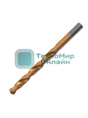 Сверло по металлу Matrix, 9 мм, HSS, нитридтитановое покрытие, цилиндрический хвостовик