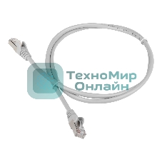 Патч-корд LANMASTER FTP TWT-45-45-1.0/S6-GY вилка RJ-45-вилка RJ-45 Cat.6 1м серый ПВХ (уп.:1шт)
