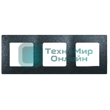 Рамка 3поста антрацит ETIKA