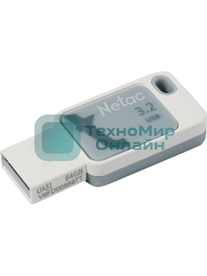 Флешка USB Netac UA31 64Gb NT03UA31N-064G-32BL, USB 3.2