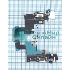 Шлейф разъема питания с аудио-разъемом для iPhone 6 белый