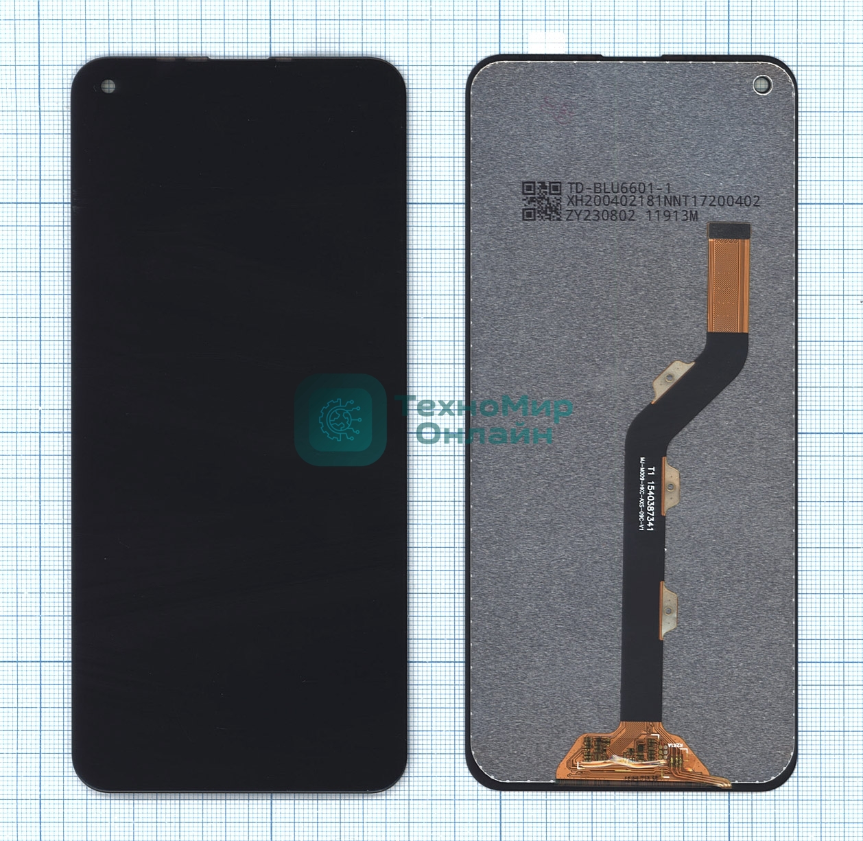 Дисплей для Tecno Spark 5 черный