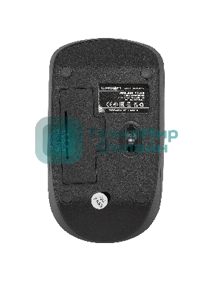 Мышь беспроводная Crown CMM-336W черный, 1600 dpi, радиоканал, USB, кнопки - 4