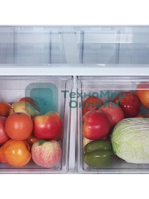 Холодильник Sharp SJ-XE59PMBE бежевый двухкамерный 430/148л морозилка сверху, No Frost