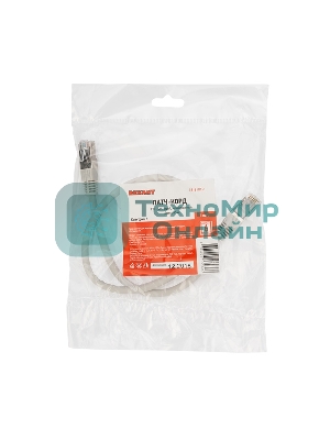 Пaтч-корд F/UTP Rexant, cat.6, RJ45-RJ45, экранированный, PVC серый, 0,5м