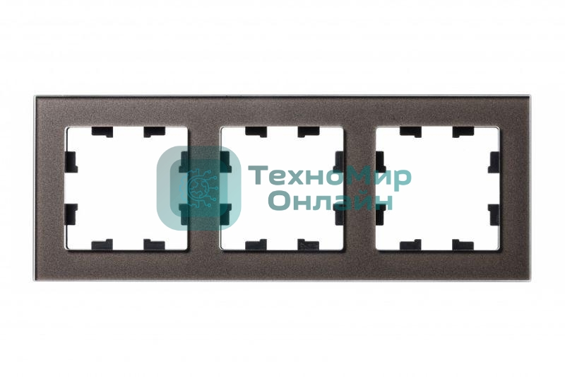 Рамка 3-м AtlasDesign Nature стекло мокко SchE ATN320603