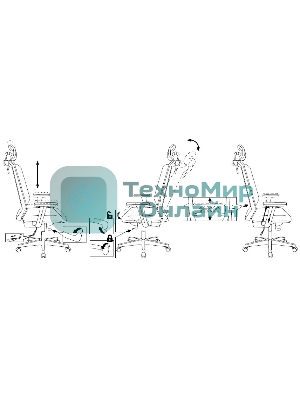 Кресло Бюрократ EXPERT TW-01 черный, сетка, подголовник