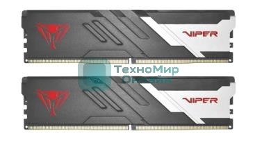 Оперативная память Patriot Viper Venom, DDR5, 32Gb (2x16Gb), 6000MHz, CL30, DIMM, с радиаторами, серый/черный