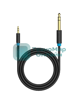Кабель Vention аудио Jack 6,5 мм M/3,5 M - 1,5 м BABBG