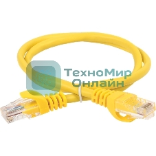 Патч-корд ITK Generica PC05-C5EU-3M-G U/UTP не экранированный RJ-45 вил.-вилка RJ-45 cat.5e 3м желтый ПВХ (уп.:1шт)