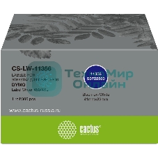 Этикетки Cactus CS-LW-11356 сег.:89x41мм черный белый 300шт/рул Dymo Label Writer 450/4XL