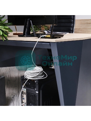 Пaтч-корд U/UTP Rexant, cat.5e, RJ45-RJ45, неэкранированный, PVC серый, 25м