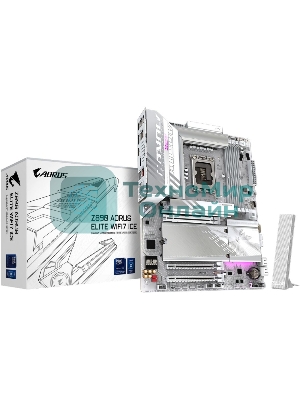 Материнская плата Gigabyte Z890M AORUS ELITE WIFI7 ICE, LGA 1851, Intel Z890, 4xDDR5, 4xSATA, 3xM.2, 1xPCIe 4.0 x4, 1xPCIe 5.0 x16, 1xDP, 1xUSB-C, 1x 2.5Gb LAN, 1xUSB-A 3.2 Gen 2, 4xUSB-A 3.2 Gen 1, 2x3.5 мм, TOSLINK, 7.1, 1xUSB4, mATX