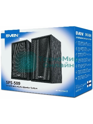 Акустическая система SVEN SPS-509 2.0 (2x3W, USB+БП) дерево, черный