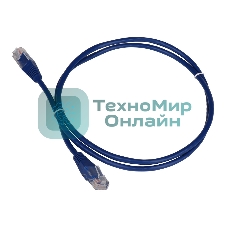 Патч-корд LANMASTER TWT UTP cat.5e, с заливными колпачками, 1.0 м, синий