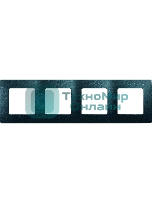 Рамка 4поста антрацит ETIKA