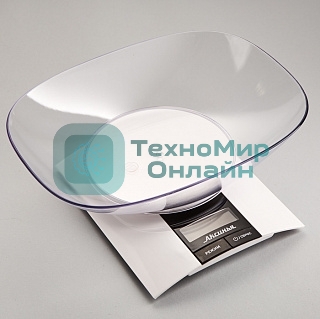 Весы кухонные электронные АКСИНЬЯ КС-6505 белый: 3кг, (12)