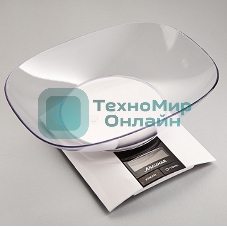 Весы кухонные электронные АКСИНЬЯ КС-6505 белый: 3кг, (12)