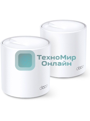 Система TP-Link Mesh AX3000 Whole Home Wi-Fi System, Wi-Fi 6, 2402Mbps (4 streams) at 5GHz and 574Mbps (2 streams) at 2.4GHz, 2 Gigabit ports of each unit, support OFDMA, MU-MIMO, 802.11k/v/r seamless roaming, support WPA3, HomecareTM system, easy setup and manageme