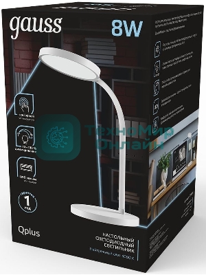 Светильник Gauss GT5031 настольный на подставке белый 8Вт