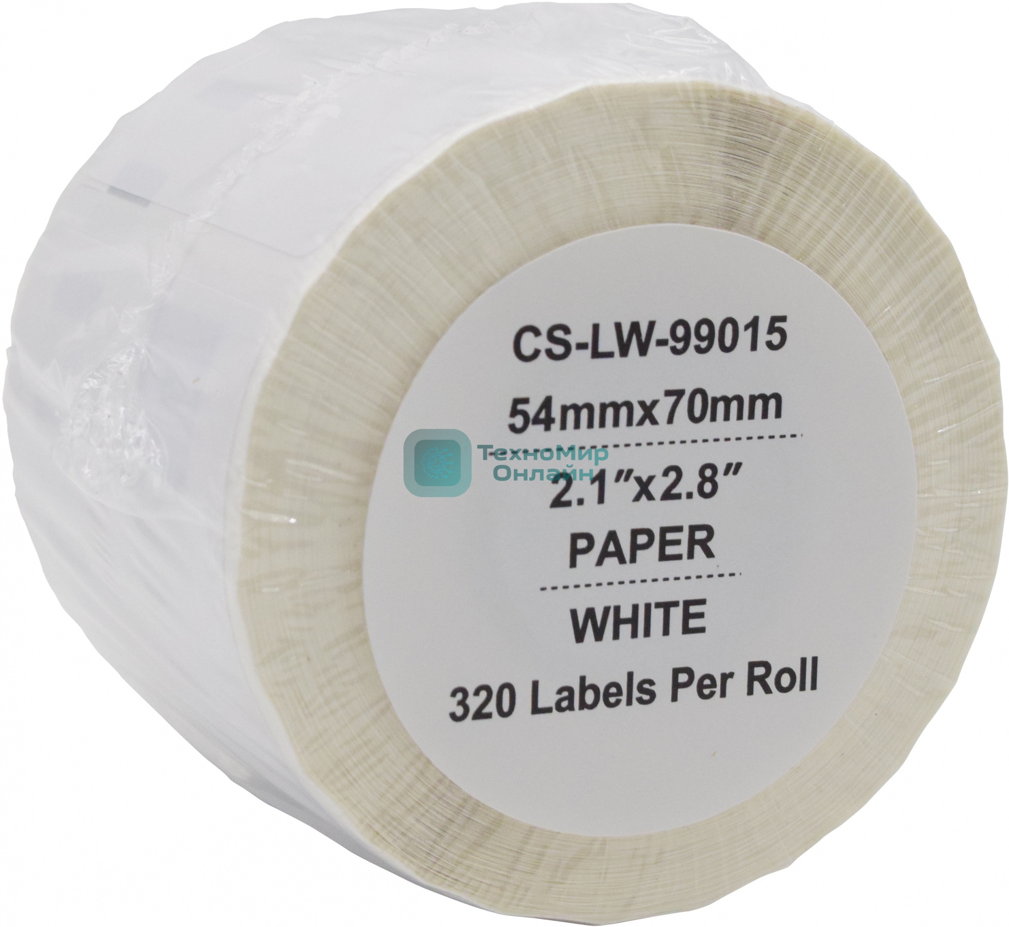 Этикетки Cactus CS-LW-99015 сег.:70x54мм черный белый 320шт/рул Dymo Label Writer 450/4XL