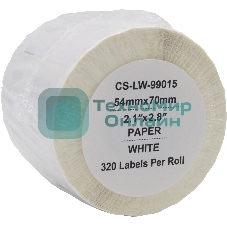 Этикетки Cactus CS-LW-99015 сег.:70x54мм черный белый 320шт/рул Dymo Label Writer 450/4XL