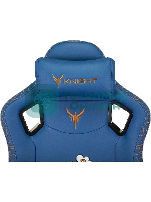 Кресло игровое Knight Craft Dragon синий эко.кожа крестов. металл