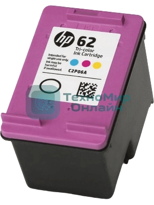 Картридж струйный HP 62 C2P06AE многоцветный (165стр.) для HP OJ 200