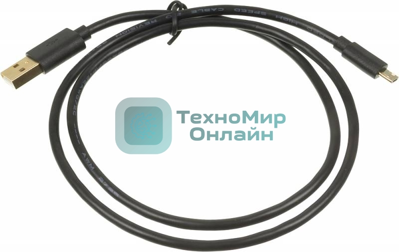 Кабель USB2.0 2A Square Connector USB A (m)/micro USB B (m) 0.75м позолоченные контакты