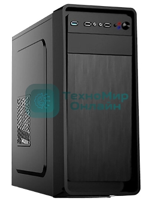 Компьютерный корпус Miditower ExeGate XP-332 Black, ATX, (XP600, Black,120мм), 2*USB, Audio