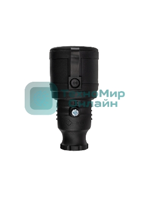 Розетка переносная влагозащищенная Rexant с крышкой, с/з, 16 А, IP44 каучук