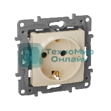 Розетка 2К+З винты, сл. кость ETIKA 