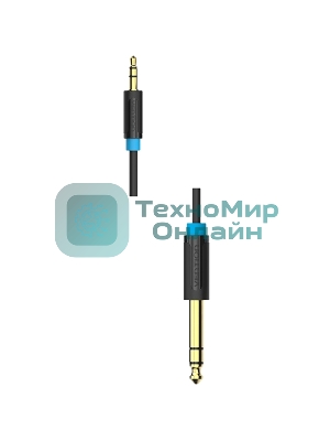 Кабель Vention аудио Jack 6,5 мм M/3,5 M - 1,5 м BABBG