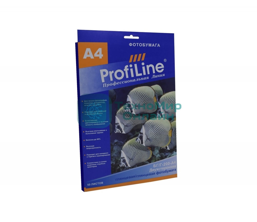 БГ/Г-200-А4-50 Фотобумага двусторонняя глянцевая, 200 г/м2, А4, 50 л, 2880 dpi