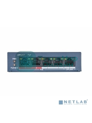 Коммутатор HiWatch DS-S504P(B) 5x100Mb 4PoE+ 35W неуправляемый