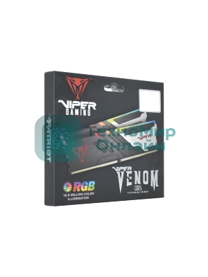 Оперативная память Patriot Viper Venom, DDR5, 32GB (2x16GB), 7400MHz, CL36, DIMM, с радиаторами, RGB, черный