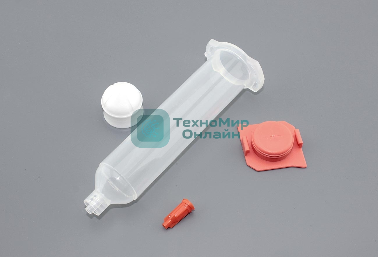 Промышленный шприц 30 мл с красной крышкой 10 шт