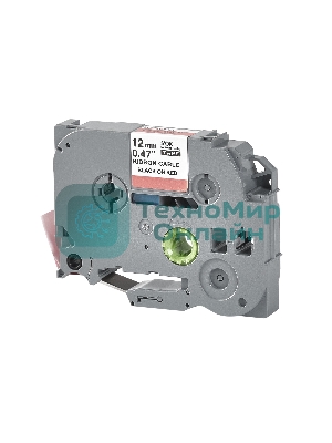 Кассета с лентой S'OK by Sakura Printing TZEFX431 для Brother, черный на красном, 12мм/8м, наклейка