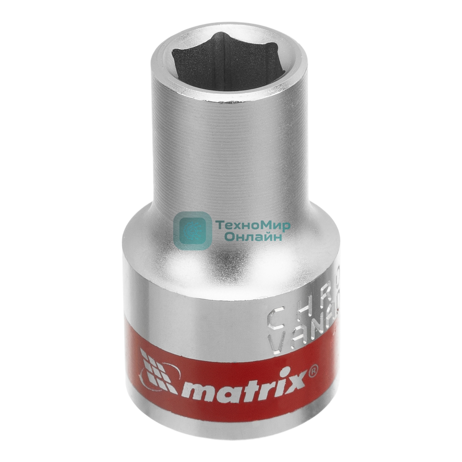 Головка торцевая Matrix 13110 10 мм, 6-гранная, CrV, под квадрат 1/2