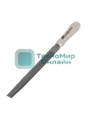 Напильник Сибртех, 200 мм, полукруглый, деревянная ручка