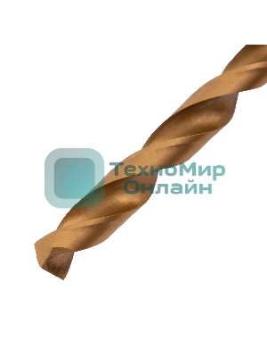 Сверло по металлу Matrix, 9 мм, HSS, нитридтитановое покрытие, цилиндрический хвостовик